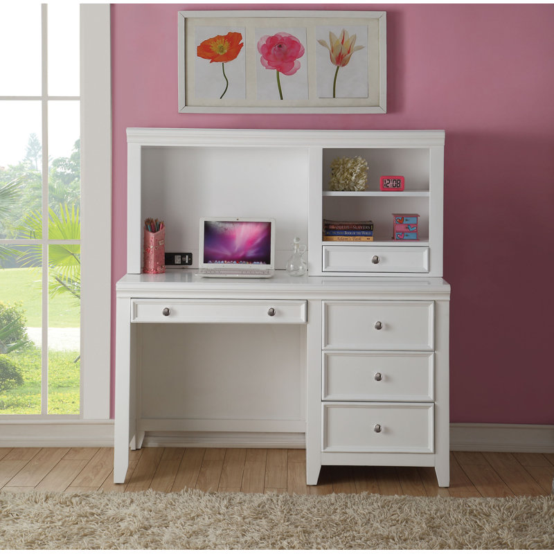 Huche de bureau H 24 po x l 52 po Willey, Blanc