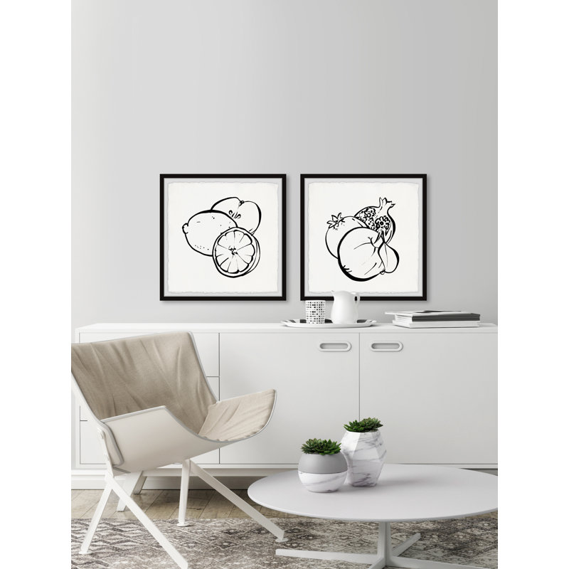 Healthy Twist - 2 Piece Single Picture Frame Painting Set, 61cm H x 61cm W x 3.81cm D