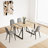 55" Rectangular Industrial Dining Table, Wood Tabletop And Metal Legs, Easy To Clean Maintain Table With Top Modern Rustic Style, Seats 4-6 Persons-437866158