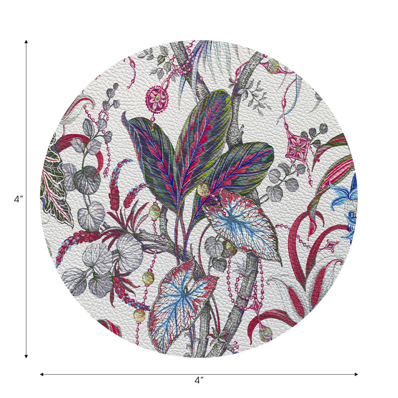 Sous-verres ronds en cuir Amazonia Aurelia, Aurélie