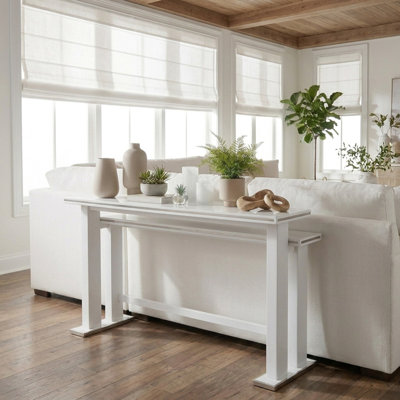 Wavell Console blanche rectangulaire en bois