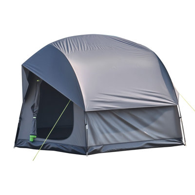 SUV Tent For Camping, 8FT L X 8FT W, Waterproof Pu2000mm Spacious Double Layer Design For 5-8 Person, SUV Camping Tent With Mesh Windows, Includes Rainfly And Storage Bag, For Outdoor Activities