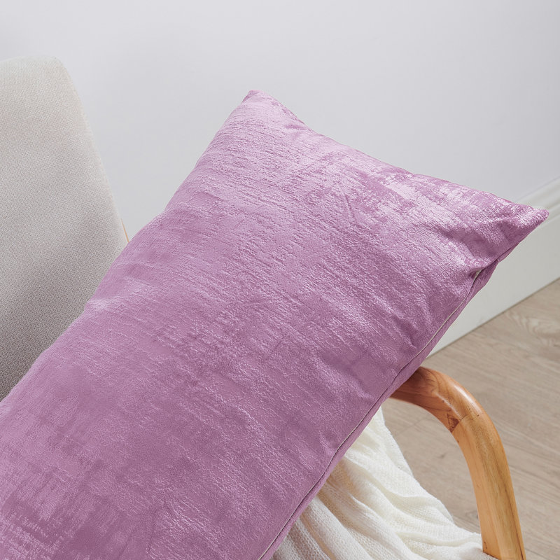 Housse de coussin rectangulaire en velours texturé, Ombres mauve