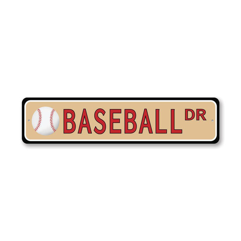 Plaque de baseball en aluminium, H 6 po x l 24 po x P 0,06 po