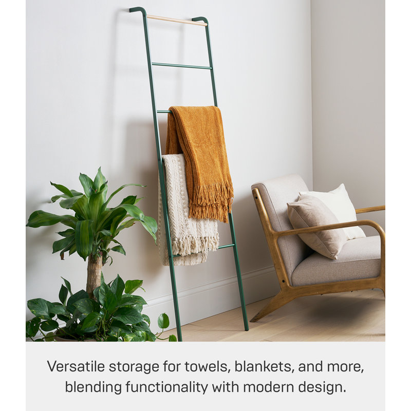 Support à échelle incliné Yamazaki Home, acier, Vert forêt