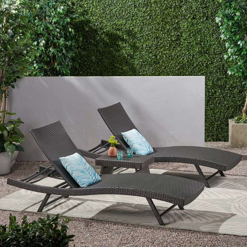 Minke - Person Patio Conversation Set, Gray