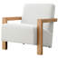 Chaise avec accoudoirs rembourrée Bryant Latte Boucle-1760835178-1760835176