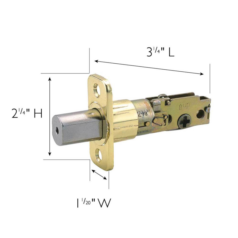 Loquet verrou, Laiton poli, Universel