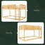Lit superposé bas simple au-dessus de simple, lit superposé au sol avec échelle, lit superposé simple en bois massif pour enfants et adolescents-121990010