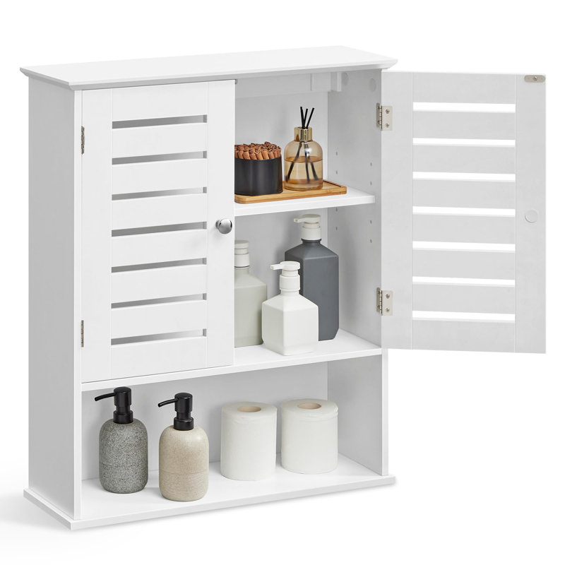 Armoire de rangement murale avec tablettes réglables
