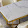 Markhi Modern White Faux Marble Dining Table with Double Pedestals Base Pre-Assembly