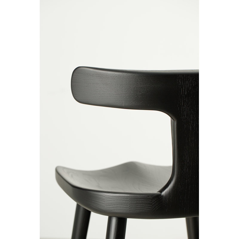 Anvil Chair With Back, Matte Black, Bar Stool (31” Seat Height)