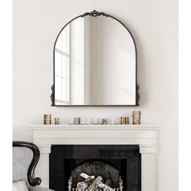 Christany Metal Mirror, Black, 32" x 30"