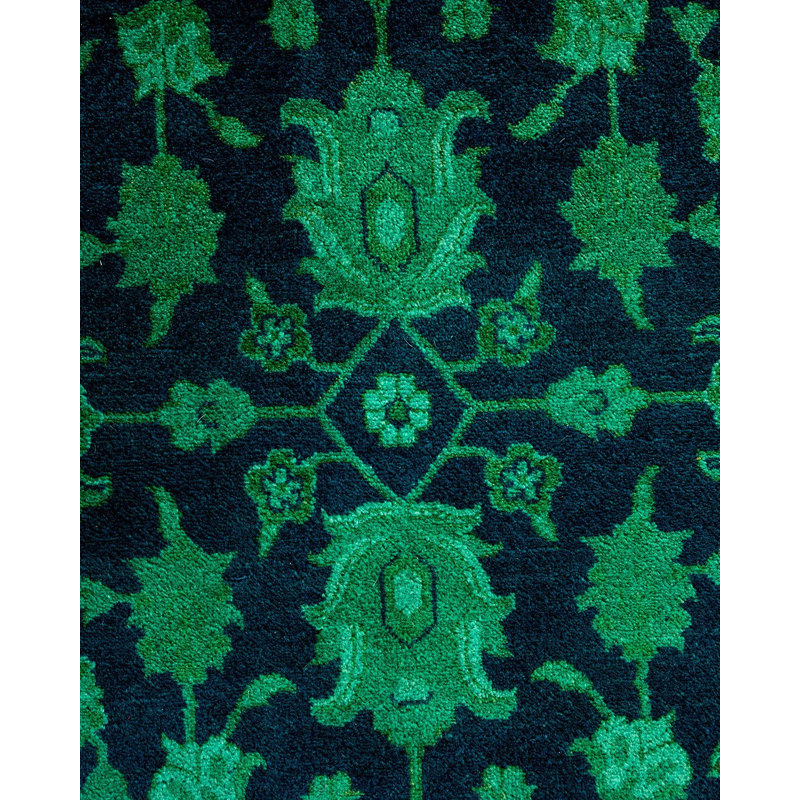 Tapis unique noué à la main Osbaldo - vert