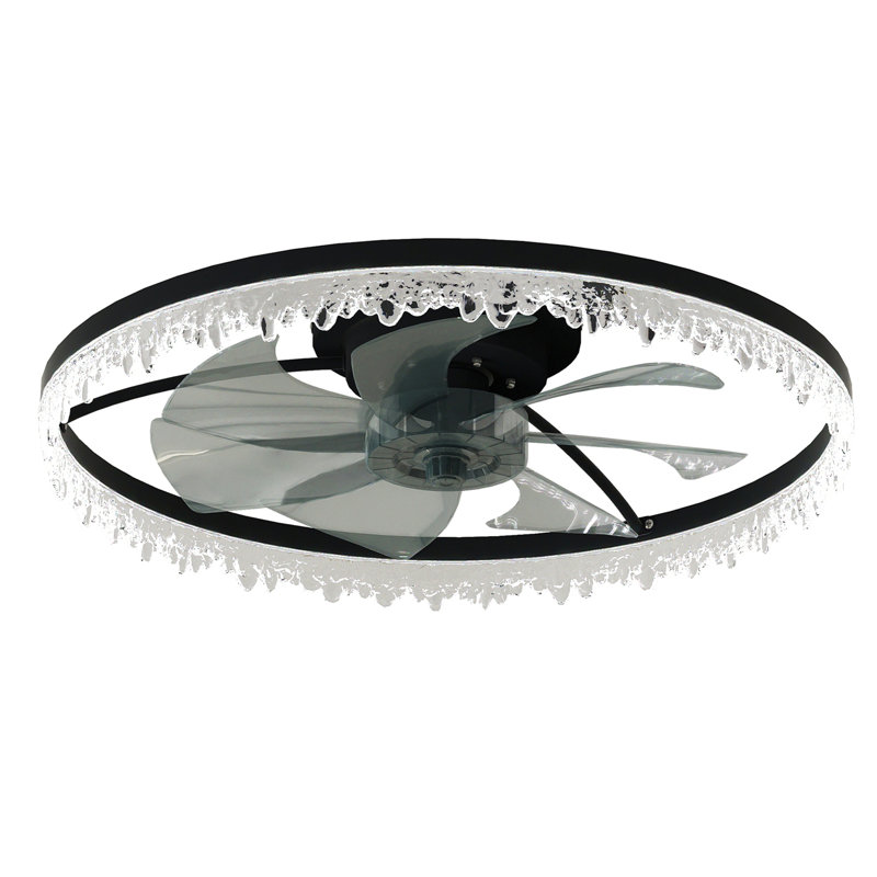 Ventilateur de plafond en cristal avec lumières Luxury