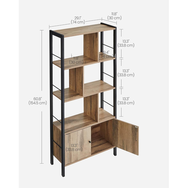 Bookcase, Toasted Oak + Black