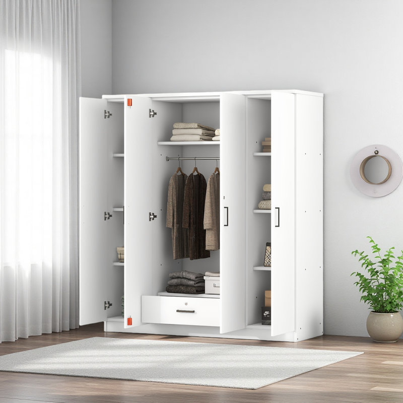 Armoire 4 portes avec 1 tiroir
