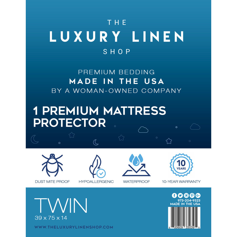 Chilo Waterproof Fitted Mattress Protector Mattress Protector Case Pack, Twin