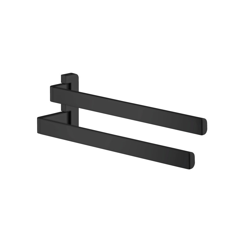 Universal Softsquare Double Towel Bar, Matte Black