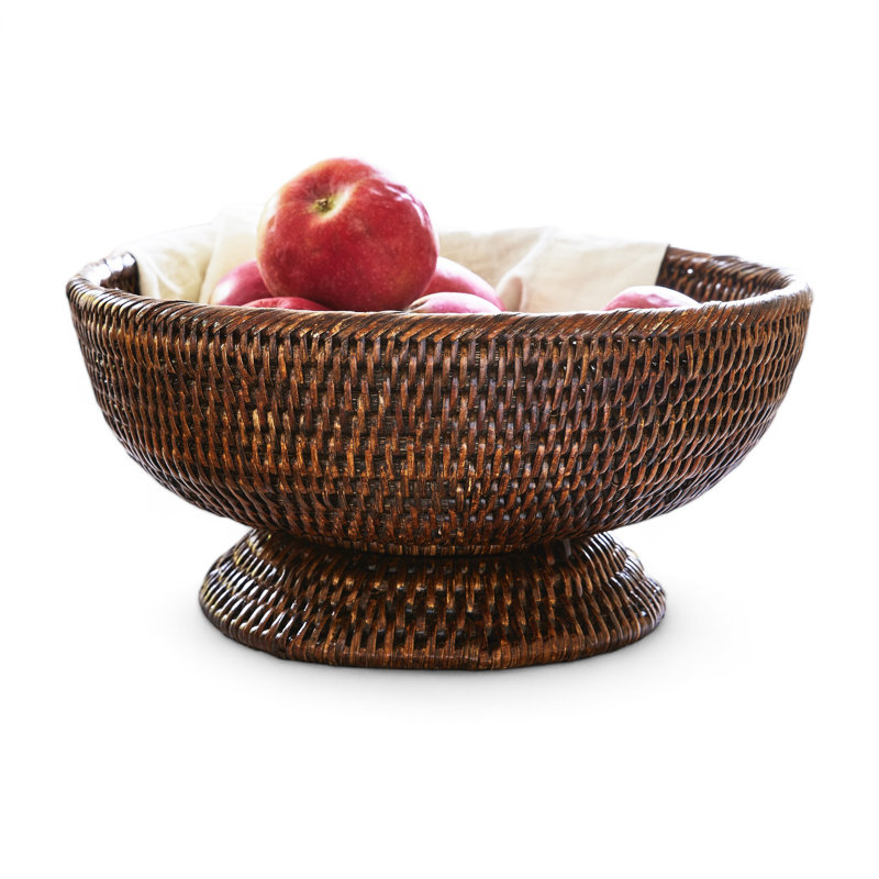 Panier rond à piédestal, Brun antique