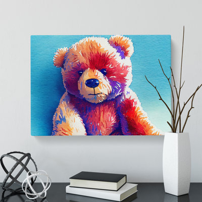 Cute Teddy Bear - Wrapped Canvas