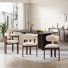 Chaise rembourrée en bois massif avec dossier ergonomique rembourré