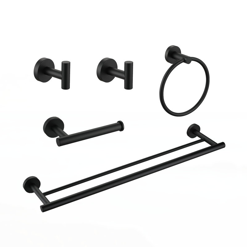 Porte-serviettes, Noir mat