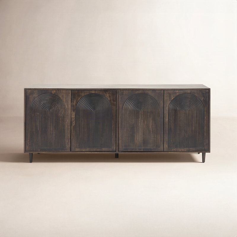 Claudia 71.75'' Solid Wood Sideboard, Dark Brown