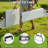 3 Piece 6-Foot Folding Table and Bench Set,  Portable & Heavy Duty, HDPE Plastic Top with Steel Frame, Indoor & Outdoor Use, White-122994151