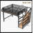 Full Loft Bed With Storage Stairs, Shelves And Built-In Wardrobe, Metal Loft Bed Frame With USB Ports And LED Lights, Noise-Reduced Design, Natural Wood-452161222-452161275