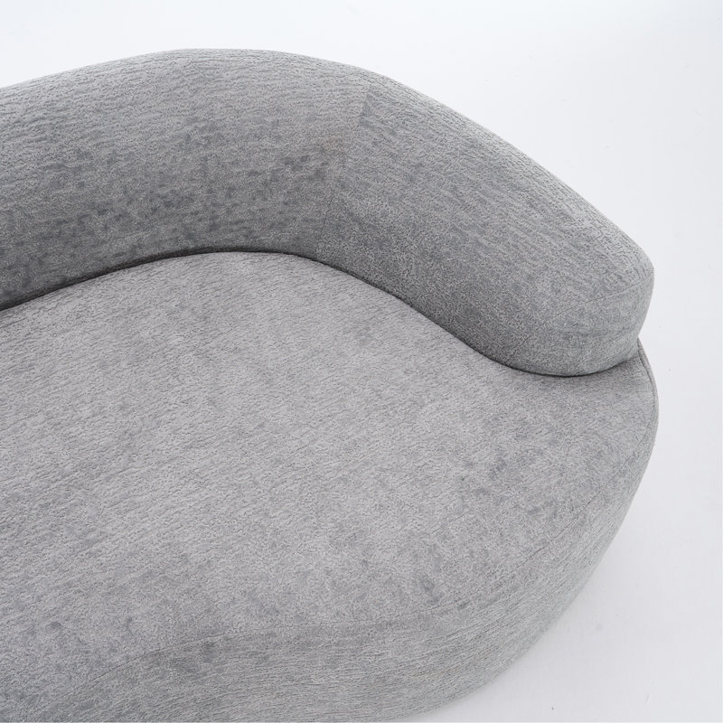 Canapé courbé désossé, canapé modulaire à compression de 110 po, haute densité, canapé-lit pour salon, salon, appartement, chenille
