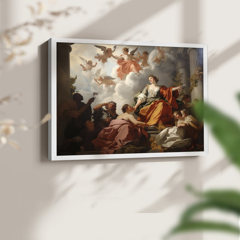Angels From Above-XXXI - Reproduction encadrée - Restickable, H 11 po x l 14 po, Cadre blanc