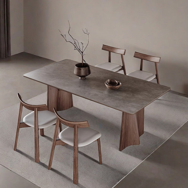 Taore Solid Wood Base Dining Table, 29.52"H x 70.86"L x 35.43"W