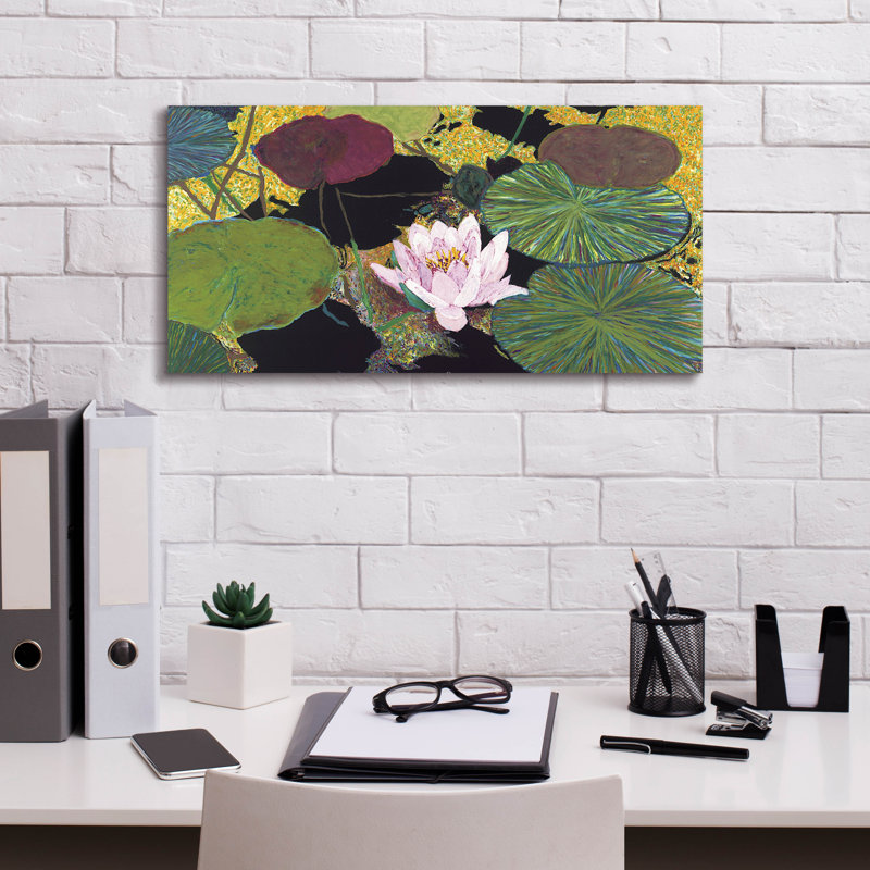 "Steamy Pond" par Allan Friedlander, art mural épique Graffiti, 24 po x 12 po