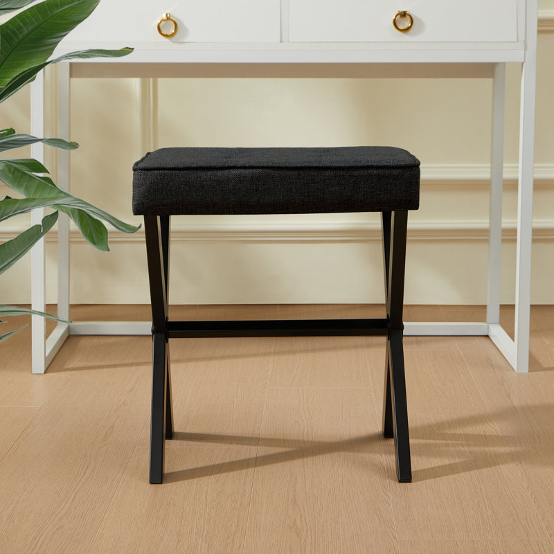 Tabouret d'appoint Cracraft, Noir, Gris foncé