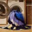  Tapis lavable violacé Euphonia Birds-386310062