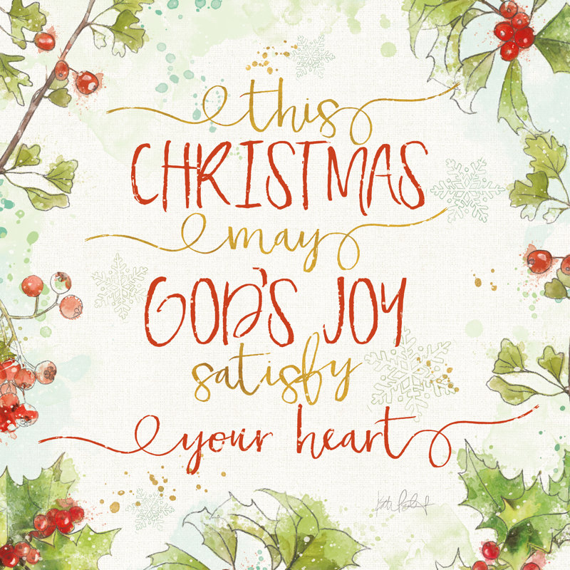 Christmas Sentiments III - Wrapped Canvas Print, 91cm H x 91cm W x 3.8cm D