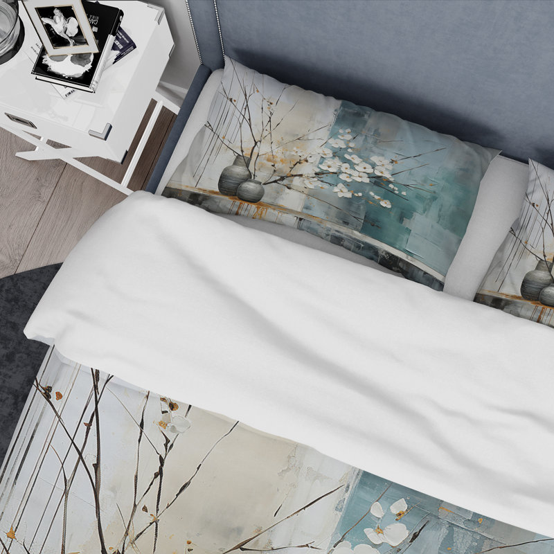 Subtle Serenity II - Ensemble de housse de couette abstrait - Microfibre de polyester