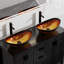 Marcela Freestanding Standard Free Standing Single Double Vanity Bathroom Vanity With Glass Top-1846847713