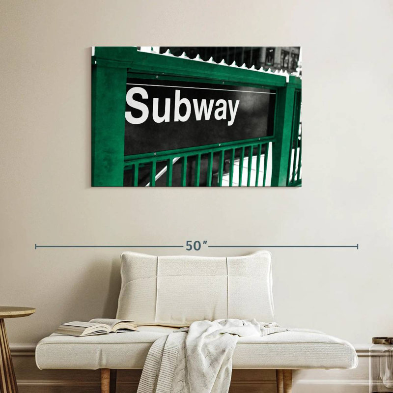 Enseigne de métro Mehar, H 26 po x l 39 po
