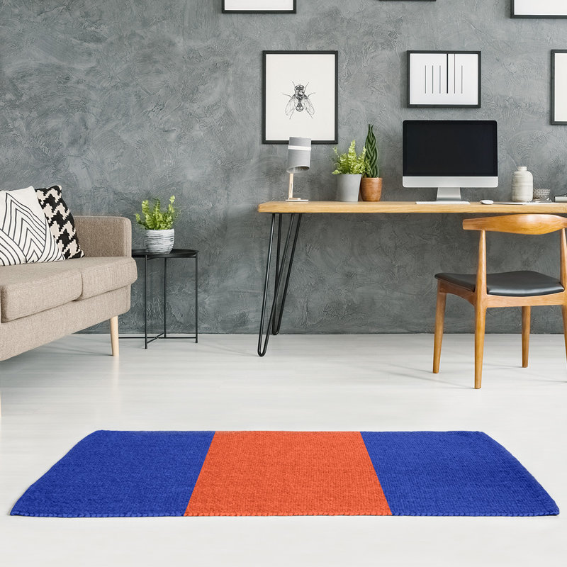 Tapis bleu/orange area, Rectangle 2 pi x 3 pi
