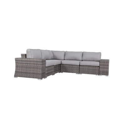 Marcus Patio 7-Piece Wicker Sectional Sofa with Cushions & Cup Holders