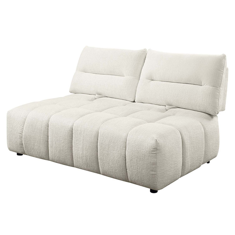 Causeuse modulaire Loanna 67 po, lin beige Loanna