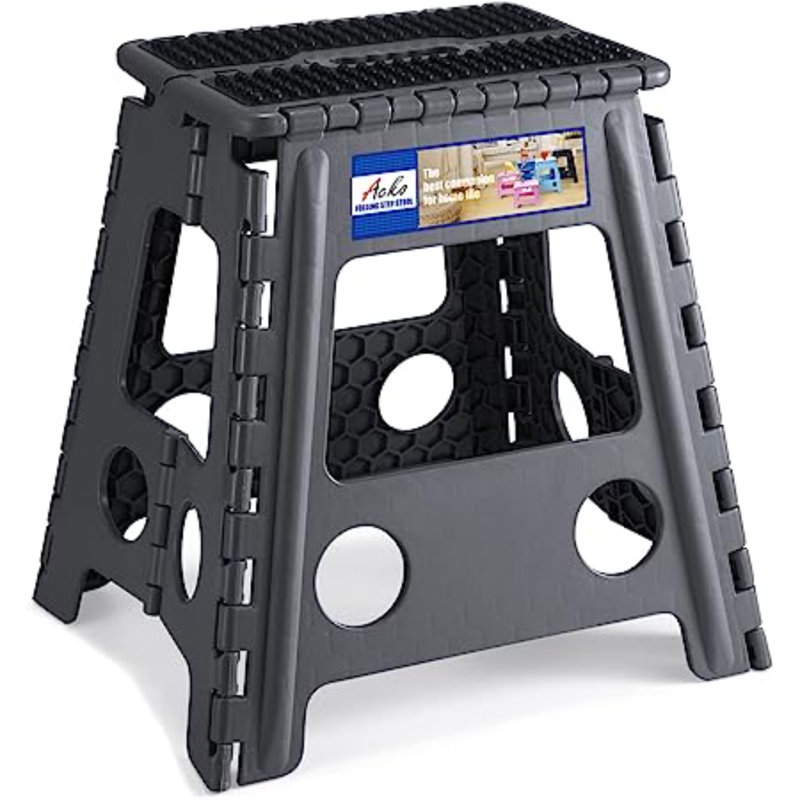 Aidalyn Foldable Step Stool, Black