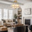 18.5" Modern Vintage Drumbare Dimmable Urn / Bowl Chandelier for Study Room, Balcony, Hallway