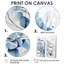 "Sureau", art traditionnel bleu sur toile-114691408-114691399-114691393
