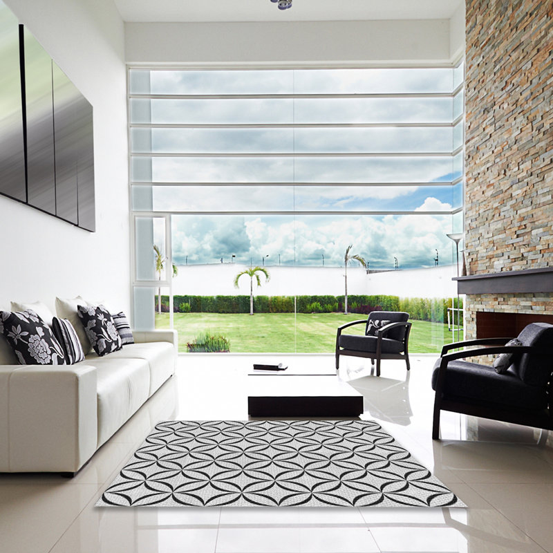 Geometric Indoor Rug, Square 3'