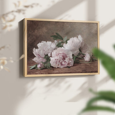Motif floral rétro - LIX - reproduction encadrée