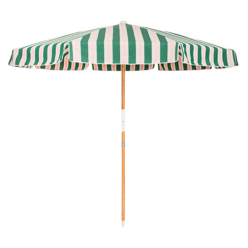 Amalfi Umbrella, Dark Green/ White