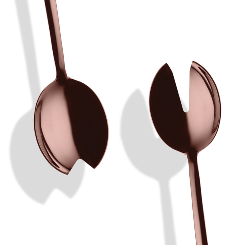 Couverts à salade raison (fourchette et cuillère), L 9,66 po x l 3 po, Bronze